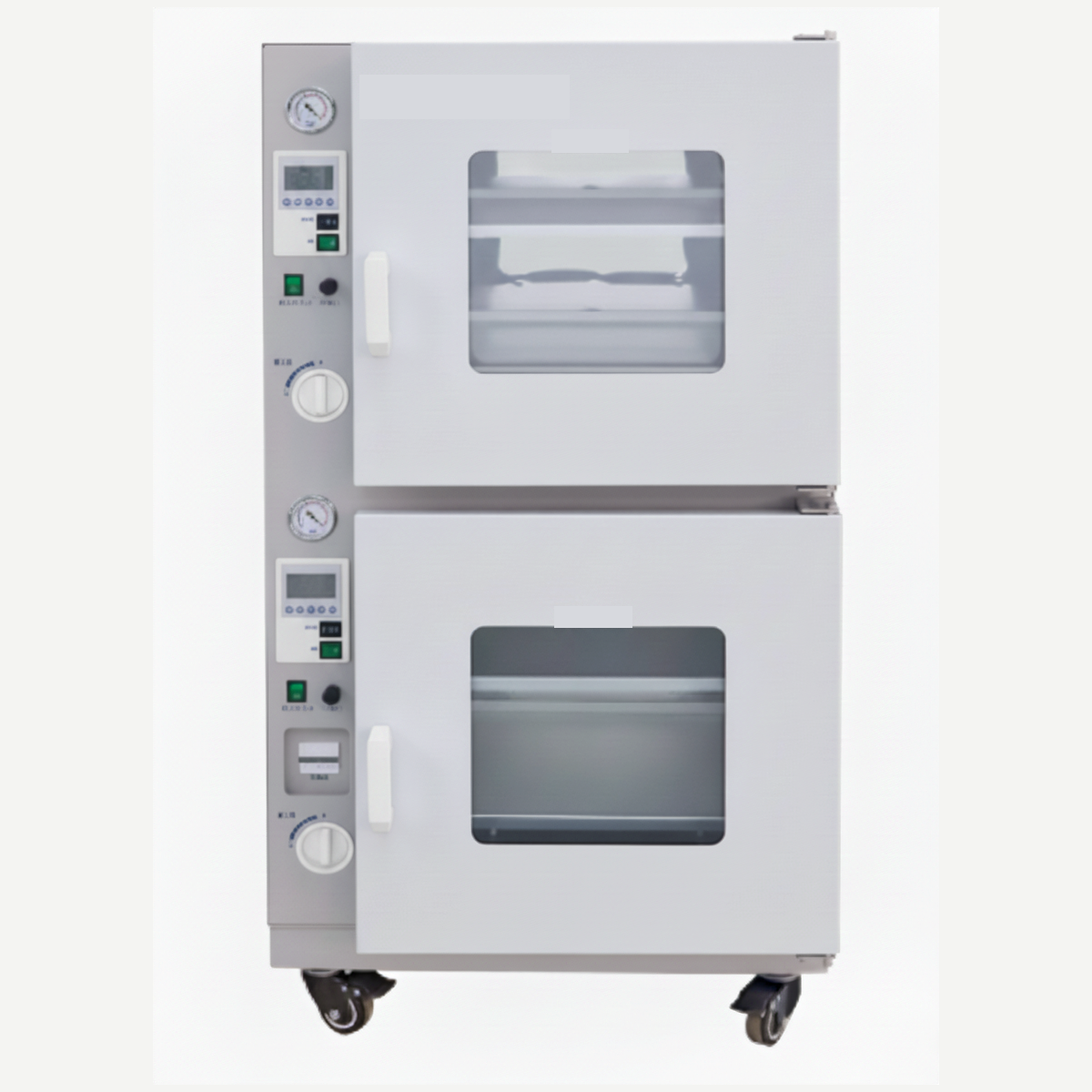 ECS-SS Dual Vacuum Oven (200°C, 2×50 L) for Battery Powder and Electrode Drying, ESSBPEDDVO