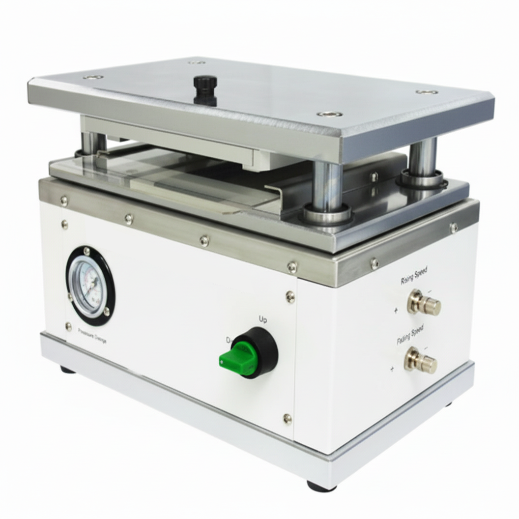 ECS-SS Pneumatic Electrode Sheet Cutter (L120mm x W80mm) for Pouch Cells, ESSPCPESC