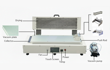 ECS-RL Tape Casting Coater with Top/Bottom Heating (130℃) and Vacuum Bed (L800*W150 mm), ERLTCCHVB