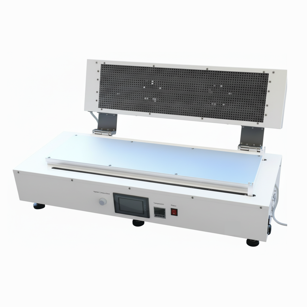 ECS-RL Tape Casting Coater with Top/Bottom Heating (130℃) and Vacuum Bed (L800*W150 mm), ERLTCCHVB