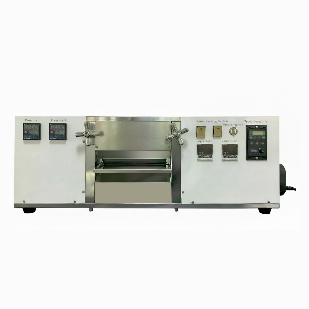 ECS-TM Gap-Control Hot Rolling Press (W200mm, 130°C) for Electrode Calendering, ETMECGCHRP