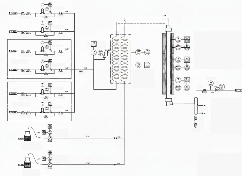 ECS-Y Mini Fixed Bed Reactor (Max. 900°C, 10 MPa) for Catalyst Evaluation, EYCEMFBR