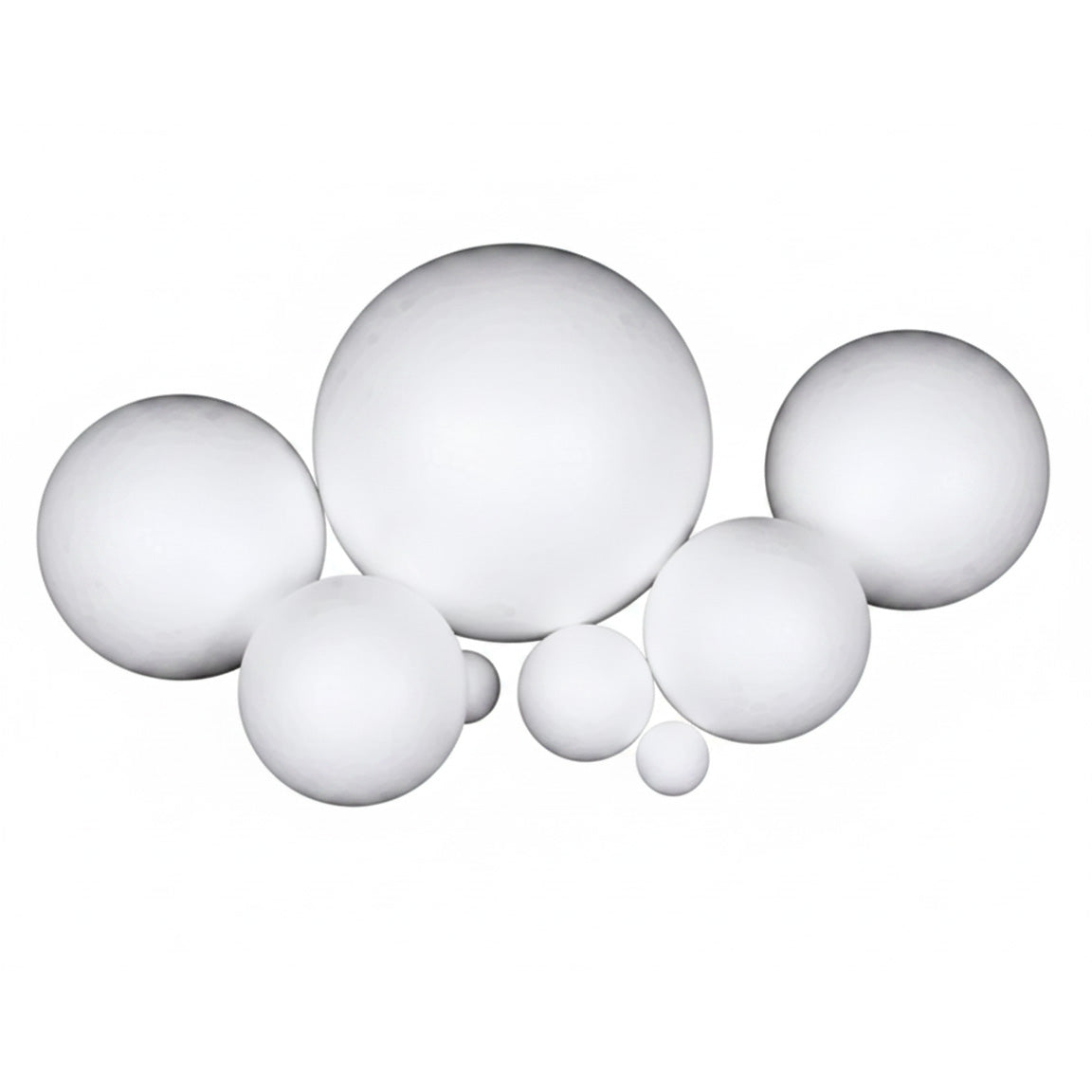 PTFE Milling Balls (3-30 mm), 50-200 pcs/bag, MBPTFE