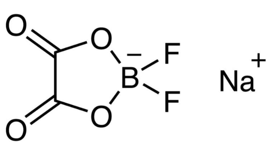 NaDFOB (Sodium Difluoro(oxalato)borate, 99.9%) Powder as Electrolyte Additive for Sodium-Ion Battery, 25 or 50 g/bottle, CSIBEANaDFOB